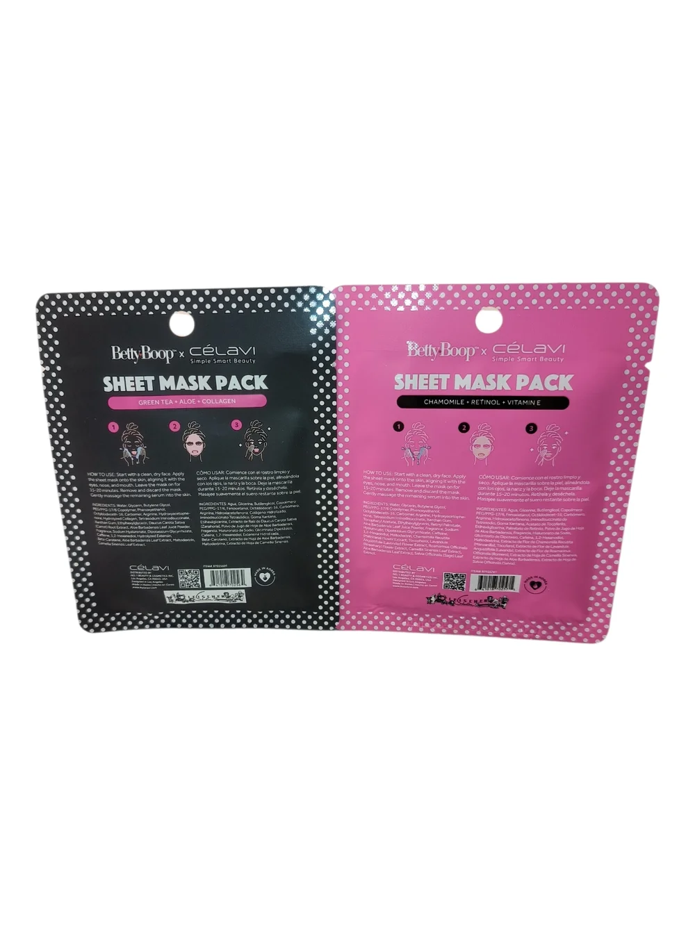 Betty Boop Printed Sheet Mask Duo